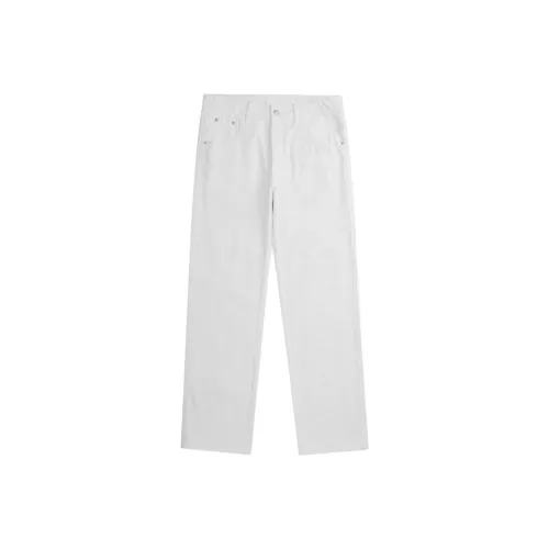 HUNZHI Белый Унисекс Джинсы