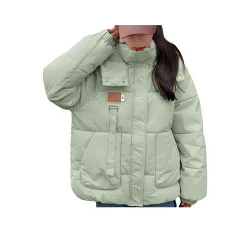 GUOZHEN Горохово-зеленый Женские пуховики