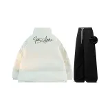 Комплект одежды (Бежевый абрикосовый топ + черные штаны с флисовой подкладкой)