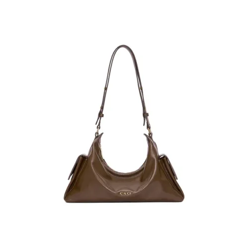 CNC Коровья кожа Сумка на плечо Женская Сандаловый коричневый