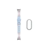 Светло-синий [Джинсово-розовый ромб + серебряный ромб чехол]