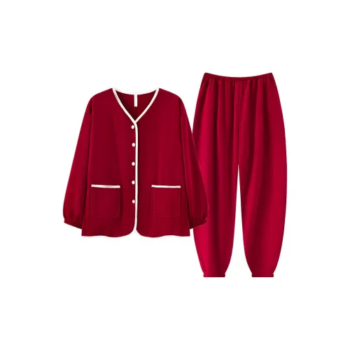 FENTENGCARE Красный Женский Пижамный Комплект