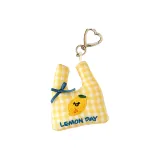 Желтая лимонная плюшевая сумка с подвеской