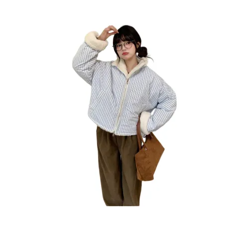 ZHUDIMEI Синий Двусторонний Женский Пуховик