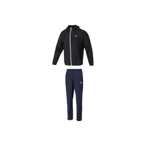 PUMA Комплект Черный Топ + Морской Синий Низ Мужской Повседневная Спортивная Одежда
