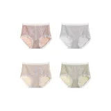 Розовый боб + Серебристо-серый + Кремовая кожа + Прозрачный зеленый