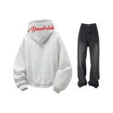 Комплект одежды (Белый, Фотиния, Серый, Кардиган + Джинсы)