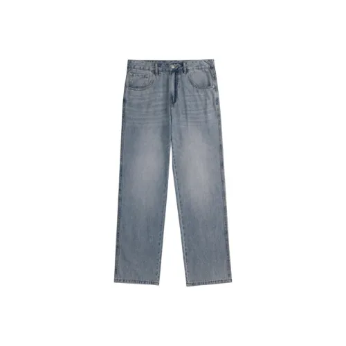 HUNZHI Джинсы унисекс синий цвет