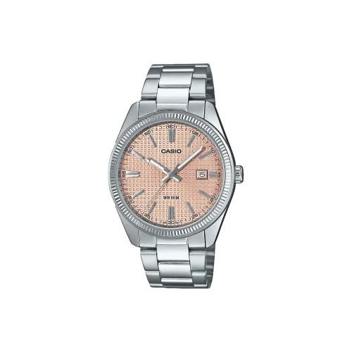 CASIO Analog Collection Кварцевый механизм нержавеющая сталь ремешок мужские часы розовый циферблат