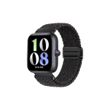 Звездно-черный магнитный ремешок из нейлоновой ткани, вязаный, с черной пряжкой