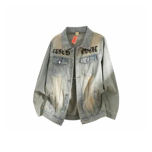 MIORGERSY Hip Hop Уличный стиль Желтый Грязь Унисекс Джинсовые куртки