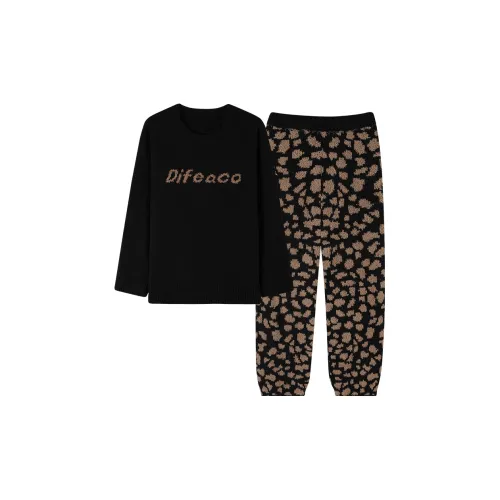 SHAQIAN L857084 Черный Женские Пижамные Комплекты