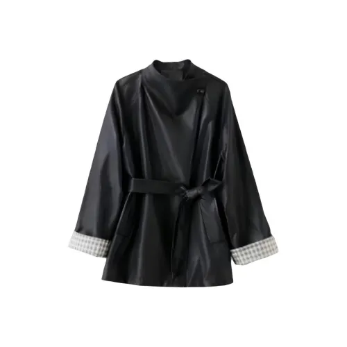 XIAOJUCHUANLI Кожа Куртка Женская