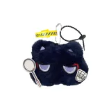 Розовый ракетка & смайлик бадминтон меланхоличный синий-глазый кот & черный шнур желтый ремешок