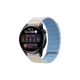 Античный белый и туманно-голубой [Броня, силикон, магнитный ремень]