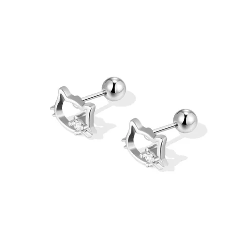 LELC Титановые стальные серьги-гвоздики женские