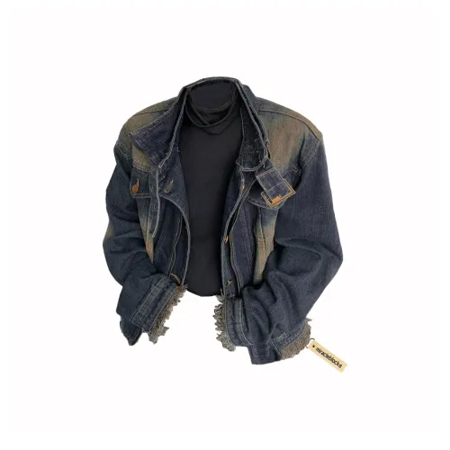 QIJIJIEQU Синий Унисекс Джинсовые куртки