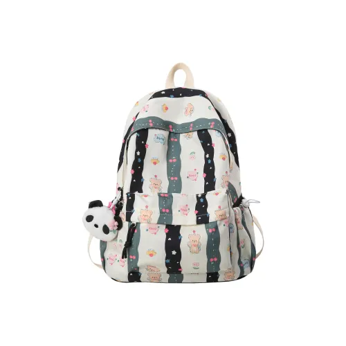 Kaka Tree Нейлон Рюкзак Стандартный Женский Черный Розовый Зеленый Фиолетовый