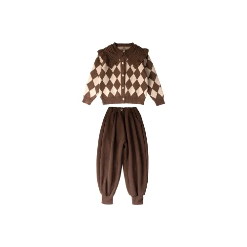 MILING Комплект (Топ + Штаны) Детская Повседневная Спортивная Одежда