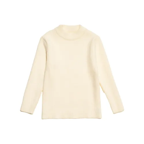 Chiaus Девочки Однотонный Свитер Осенний Зимний Толстый Флис Одежда для Малышей