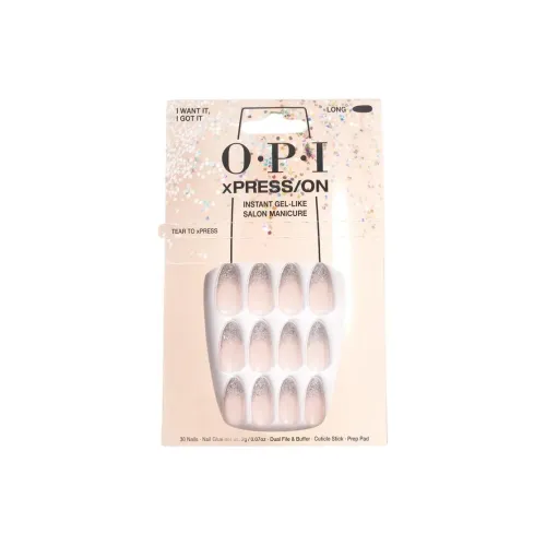 OPI I Want IT I Got IT False Nail Миндаль Серебряный Смузи Французский 30 Шт