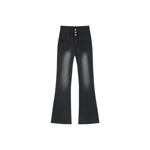 PANDA ADEVIL Черный Серый Цвет Женские Джинсы