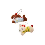 [Полосы Кролик Кукла + Точка Щенок Кукла] 2 шт Пара Бестия Набор