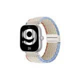 Многоцветный Молочный Белый Магнитная застежка Нейлоновая ткань Вязаный ремешок Серебряная пряжка