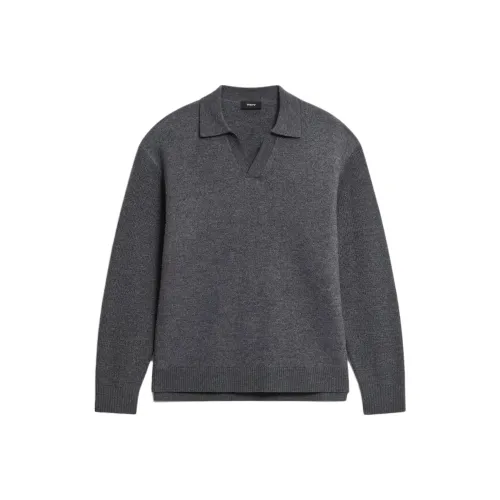 THEORY Темно-серая мужская поло