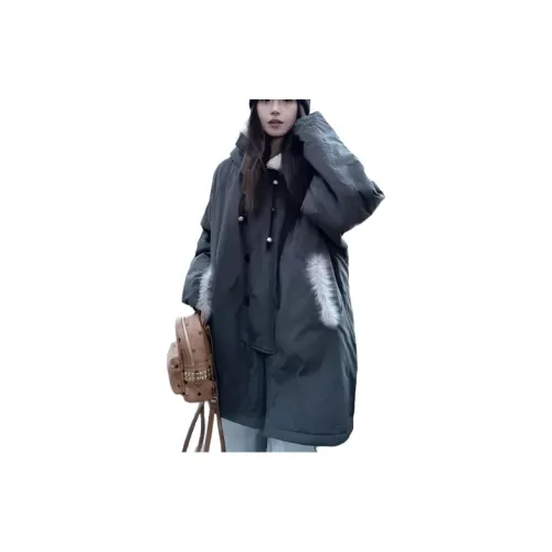 LANGQING Армейский зеленый Женский пуховик