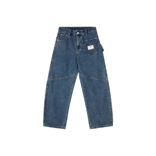 HUNZHI Джинсы унисекс синий цвет