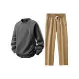 Комплект одежды (Темно-серый топ + хаки низ)