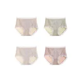 Кремовая кожа + Прозрачный зеленый + Экрю + Бобовый розовый