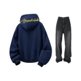 Комплект одежды (Темно-синий кардиган + джинсы)