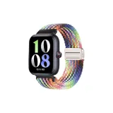 [Новый Радужный] Магнитная пряжка, нейлоновая ткань, вязаный ремень, черный, конечная деталь