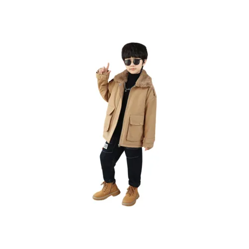 AIXINA Хаки Флисовая подкладка Школьный возраст Утеплённая куртка