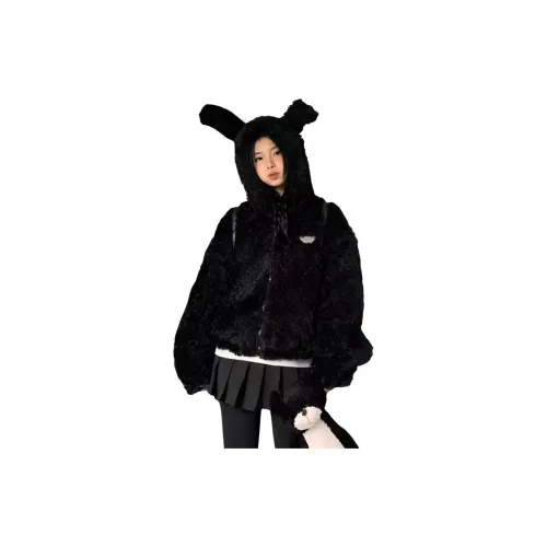 ZVJH Черный Женские Бархатные Куртки