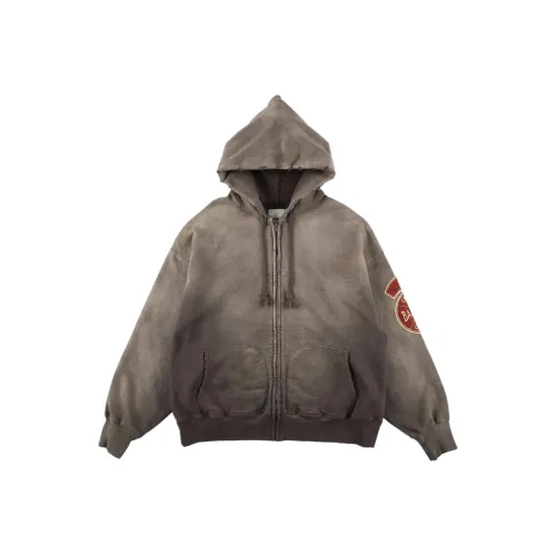 Bowwow Fw25 Бейсбол Чемпион ZIP Толстовка AGED Свитшот Унисекс