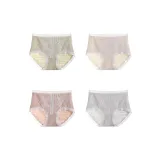 Светло-зеленый + экрю + бобовый розовый + серебристо-серый