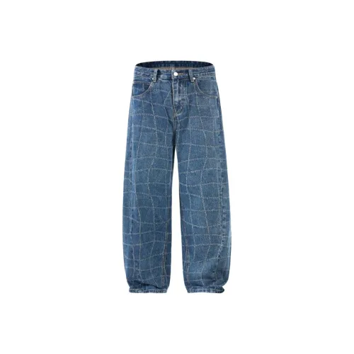 HUNZHI Джинсы унисекс синий цвет