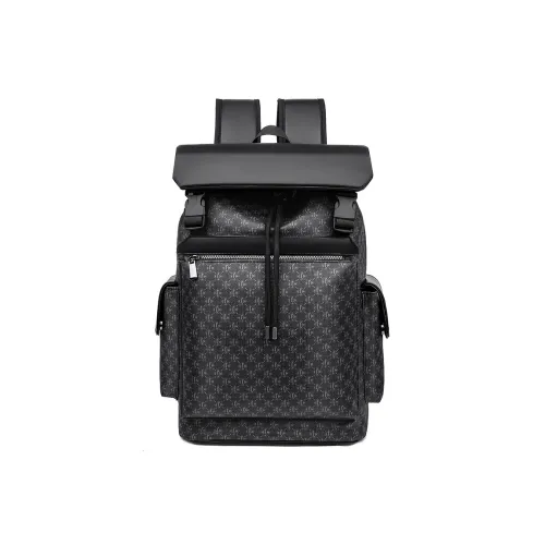 BRABOSTON ПУ (полиуретан) Рюкзак Стандартный Унисекс Черный