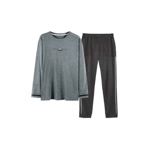 MADALLO Light Gray Men's Pajama Sets