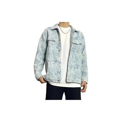 QIJIJIEQU Светло-синий Унисекс Джинсовые куртки