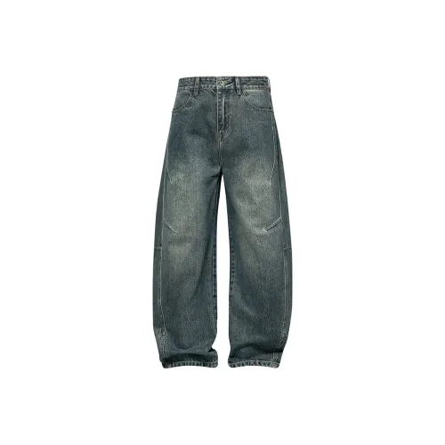 UKTK Темные Ностальгические Мужские Джинсы