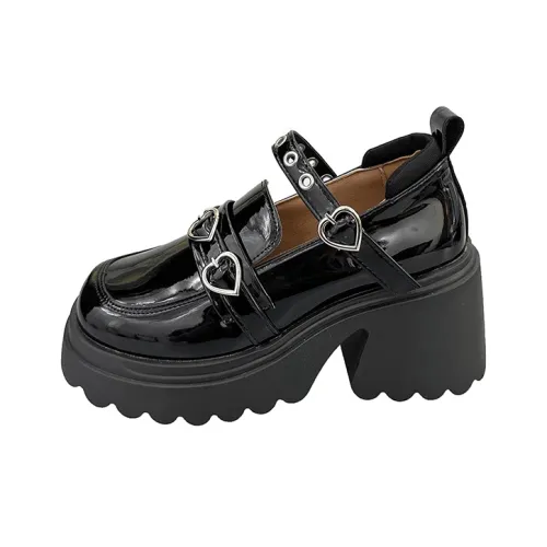 Wuji Грубый каблук Мэри Джейн туфли 5 см женские