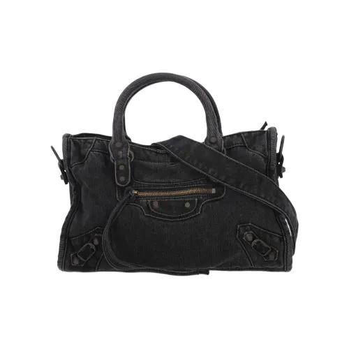 Balenciaga Le City Хлопок Сумка Маленькая Женская Черная