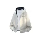 Белый, серый, вереск, логотип, с флисовой подкладкой