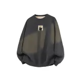 [Thickened и с флисовой подкладкой] Темно-серый (с центральным логотипом "Удача Черный Кот" черного цвета)