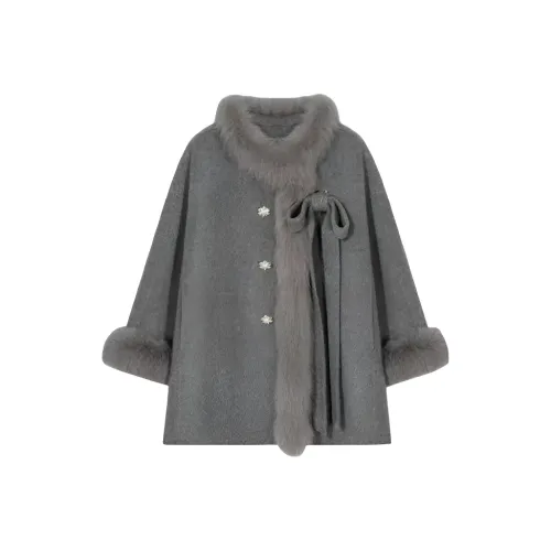 ZEKIKO STUDIO Серый Женский Пальто