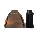 Комплект одежды (Кофейный топ + Черные штаны с флисовой подкладкой)